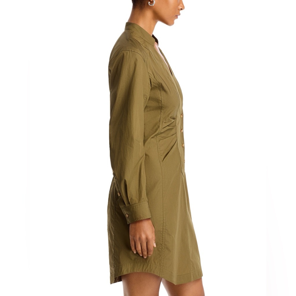 Derek Lam 10 Crosby Beverly Shirtdress Fatigue Green Sz 12 - Picture 4 of 11